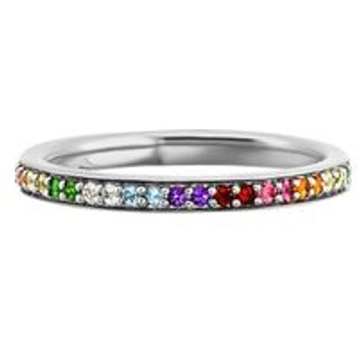 Ring 925/- Sterling Silber Granat bunt Glänzend 0,010ct/pc. (Größe: 058 (18,5)) - CAI - Modalova