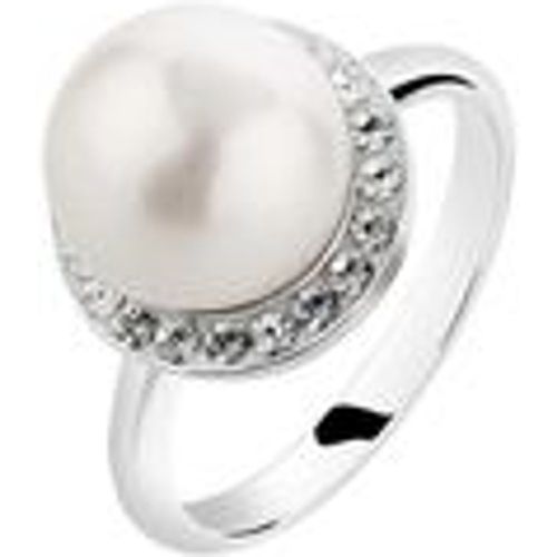 Ring Muschelkern-Perle Kristalle 925 Silber (Farbe: Silber, Größe: 56 mm) - NENALINA - Modalova