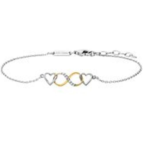 Armband 925/- Sterling Silber rhodiniert teils vergoldet Infinity und Herz - Julie Julsen - Modalova