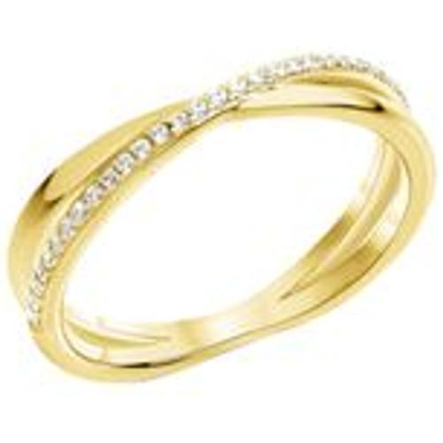 Silber Ring 925 Silber gelbvergoldet/rhodiniert mit Zirkonia - Celesta - Modalova