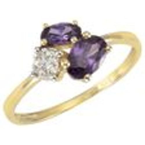 Fascination by Ellen K. Ring Gold 375 mit echtem Amethyst + Zirkonia - Diamonds by Ellen K. - Modalova