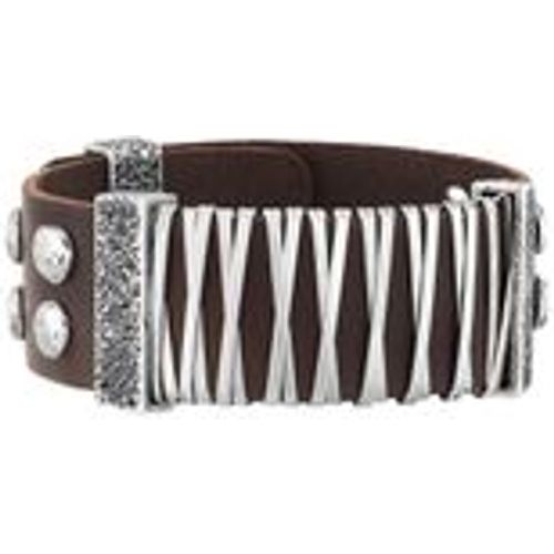 Seven-24 Armband Edelstahl mit braunem Leder - Fashion24 DE - Modalova