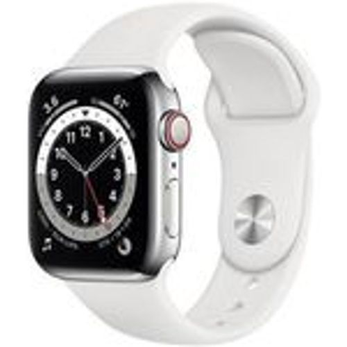 Watch Series 6 (2020) GPS + Cellular 40 mm - Aluminium Silber - Sportarmband Weiß - Apple - Modalova