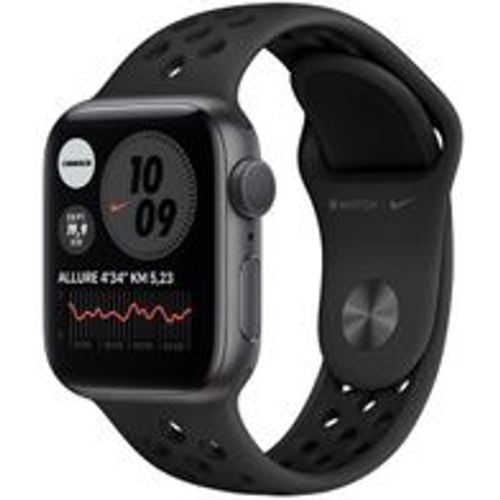 Watch Series 6 (2020) GPS 44 mm - Aluminium Space - Nike Sportarmband Schwarz - Apple - Modalova