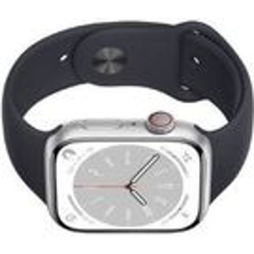 Watch Series 8 (2022) GPS + Cellular 45 mm - Aluminium Silber - Sportarmband Schwarz - Apple - Modalova