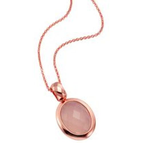 Anhänger mit Kette 925 Silber rosé vergoldet mit Chalcedon - JAMELLI - Modalova