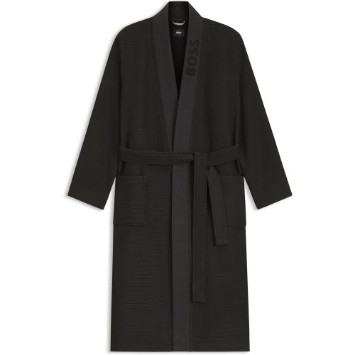 Peignoir en structure gaufrée avec logo brodé - Boss - Modalova