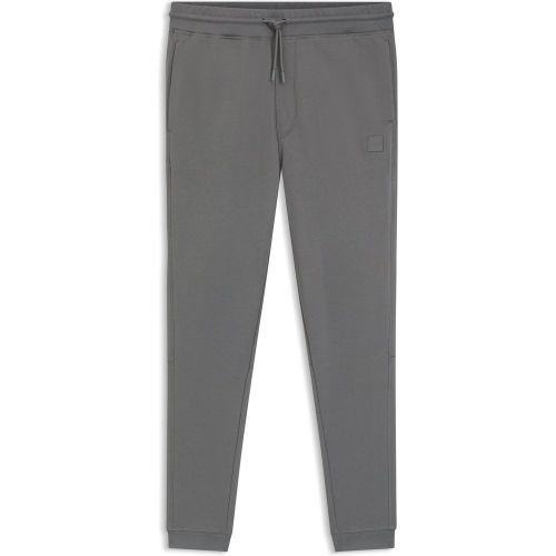 Bas de survêtement en molleton de coton avec patch logoté - Boss - Modalova