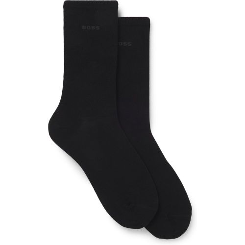 Lot de deux paires de chaussettes mi-mollet avec logos - Boss - Modalova