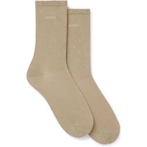 Lot de deux paires de chaussettes mi-mollet avec logos - Boss - Modalova