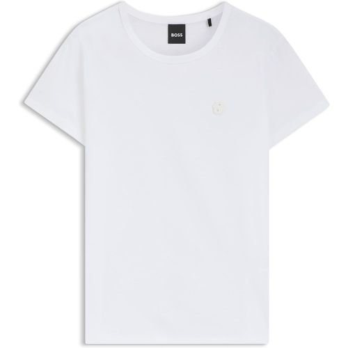 T-shirt Slim en coton mercerisé avec monogramme Double B - Boss - Modalova