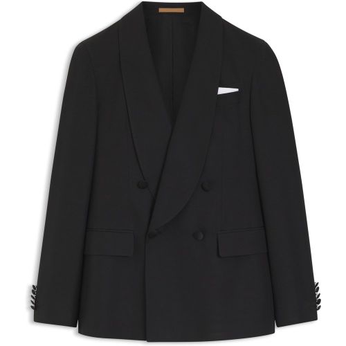 Veste de smoking croisée en soie - Boss - Modalova