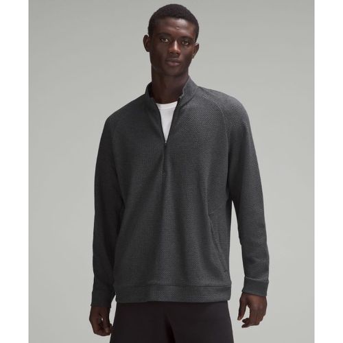 – Strukturierter Sweater mit halblangem Reißverschluss aus doppelt gestrickter für Männer – Schwarz – Größe XL - lululemon - Modalova