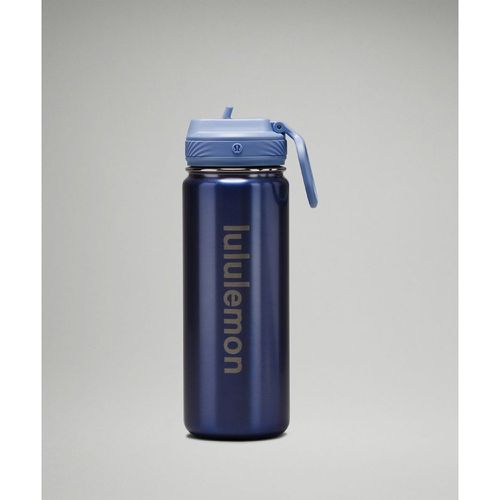 – Back to Life Sportflasche 530 ml Strohhalm-Deckel – Blau/Pastel - lululemon - Modalova