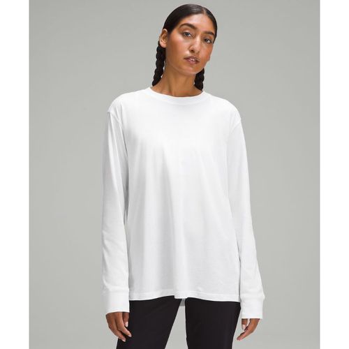 – All Yours Baumwoll-Langarmshirt für Frauen – Weiß – Größe 20 - lululemon - Modalova