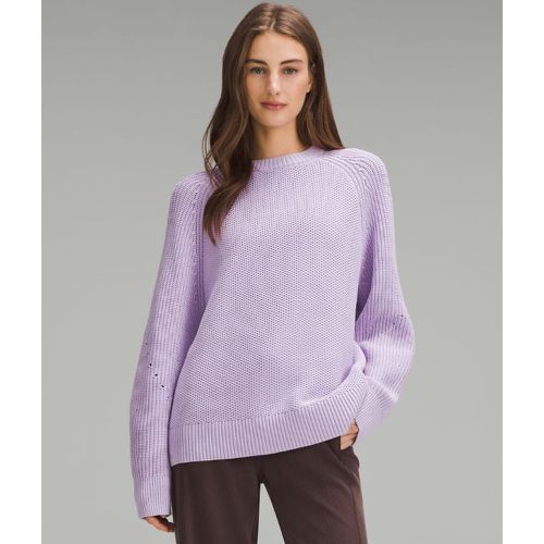 – Wabenstrick-Pullover mit Rundhalsausschnitt für Frauen – Größe L - lululemon - Modalova