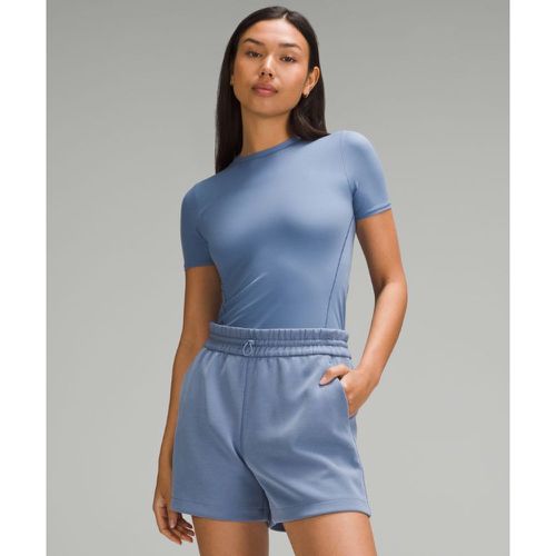 – Wundermost Hüftlanges Kurzarmshirt mit Rundhalsausschnitt aus Ultra-Soft Nulu für Frauen – Blau – Größe L - lululemon - Modalova