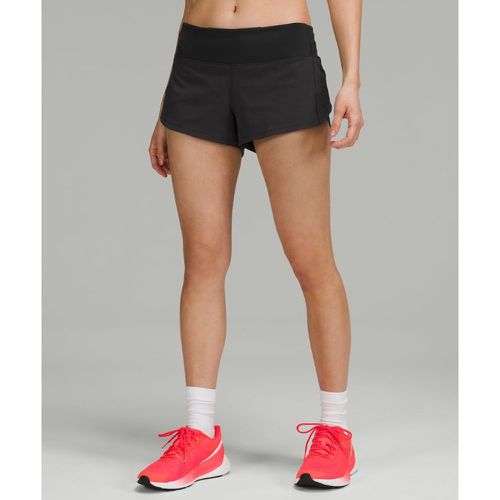 – Speed Up Shorts mit Liner und niedrigem Bund für Frauen – 6 cm – Schwarz – Größe 4 - lululemon - Modalova