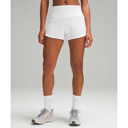 – Speed Up Shorts mit Liner und hohem Bund für Frauen – 10 cm – Weiß – Größe 6 - lululemon - Modalova