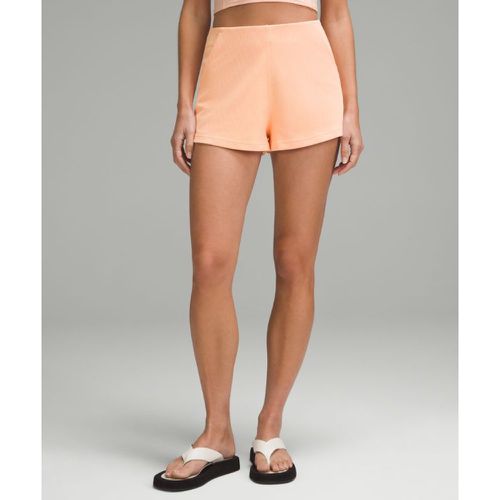 – Gerippte Shorts aus Softstreme mit hohem Bund für Frauen – 5 cm – Orange – Größe 0 - lululemon - Modalova