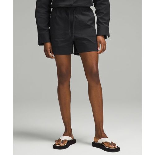 – Popeline-Shorts mit hohem Bund aus für Frauen – Baumwollmischung – 10 cm – Größe XS - lululemon - Modalova
