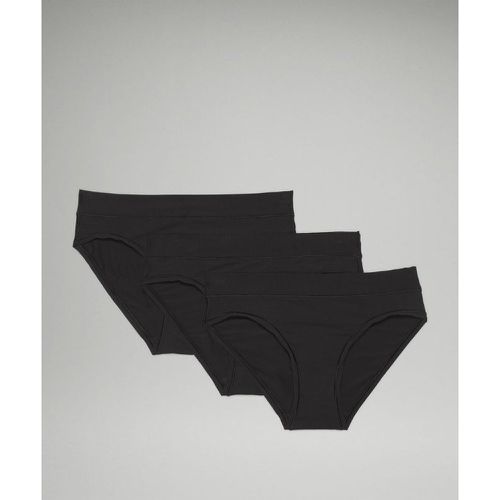 – UnderEase Bikini-Unterwäsche mit mittelhohem Bund 3er-Pack für Frauen – Schwarz – Größe S - lululemon - Modalova