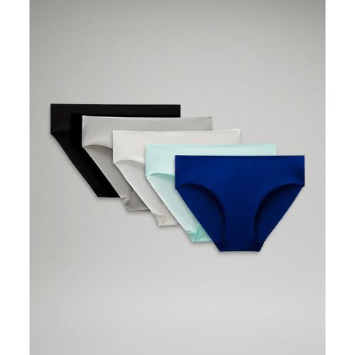 – InvisiWear Bikini-Unterwäsche mit mittelhohem Bund 5er-Pack für Frauen – Blau/Grau/Schwarz – Größe 2XL - lululemon - Modalova