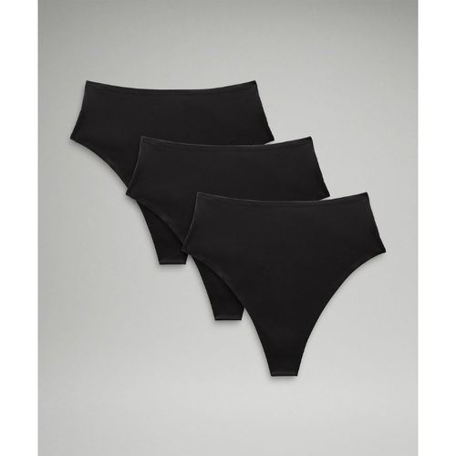 – Wundermost String mit hohem Bund aus Ultra-Soft Nulu 3er-Pack für Frauen – Schwarz – Größe M - lululemon - Modalova