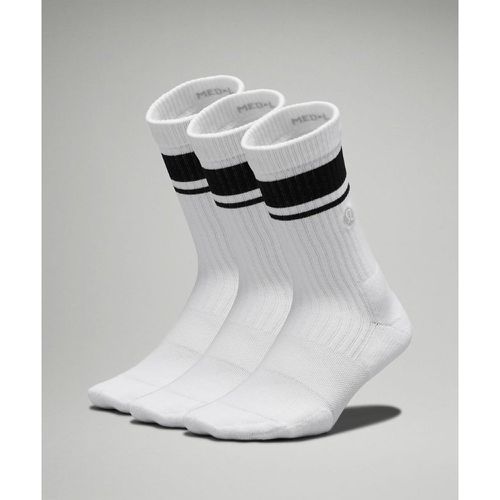 – Daily Stride Bequeme gerippte Crew-Socken 3er-Pack für Frauen – Schwarz/Weiß – Größe M - lululemon - Modalova