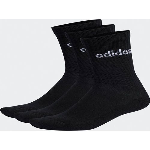 Calzini lunghi unisex - Linear Crew Cushioned Socks 3 Pairs IC1301 black/white - Adidas - Modalova