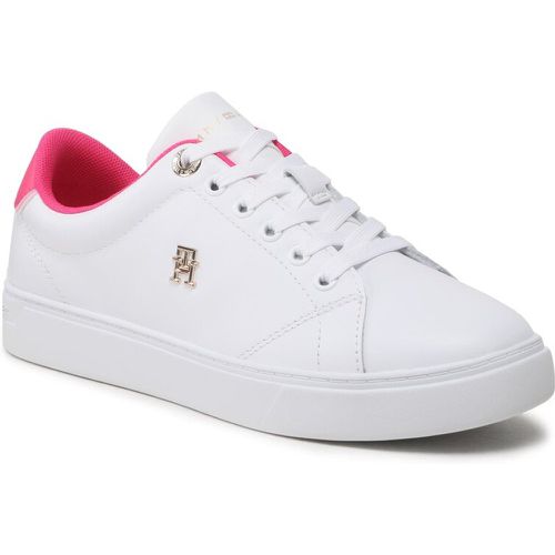 Sneakers - Elevated Essential Court Sneaker FW0FW07377 White/Bright Cerise Pink 01S - Tommy Hilfiger - Modalova