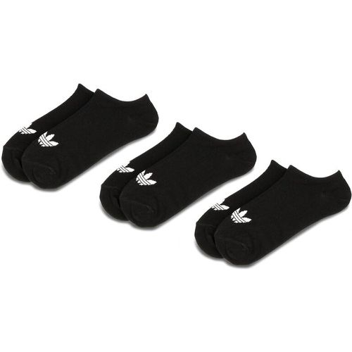 Set di 3 paia di calzini corti unisex - Trefoil Liner S20274 Black/Black/White - Adidas - Modalova