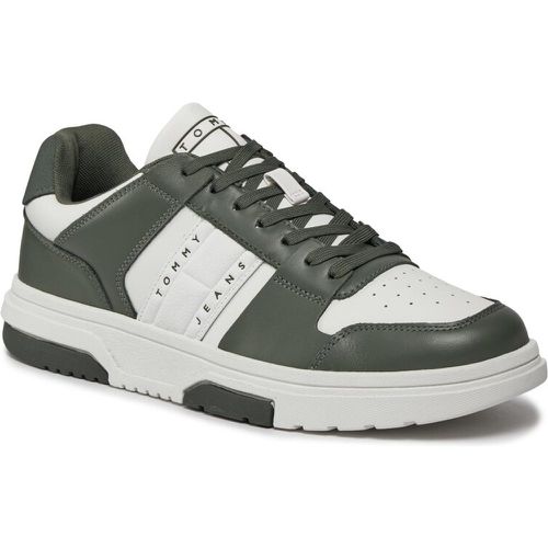 Sneakers - Tjm Leather Cupsole 2.0 EM0EM01283 Pewter Green/ Ecru 0K4 - Tommy Jeans - Modalova