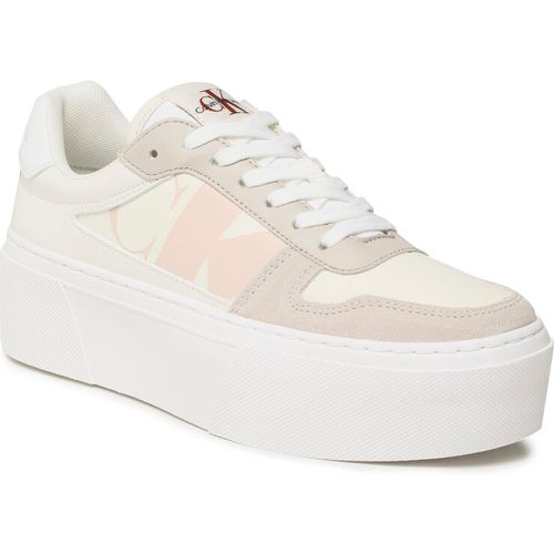 Sneakers - Cupsole Flatform Mix Lth Wn YW0YW01227 Creamy White/Eggshell/Bright White YBI - Calvin Klein Jeans - Modalova