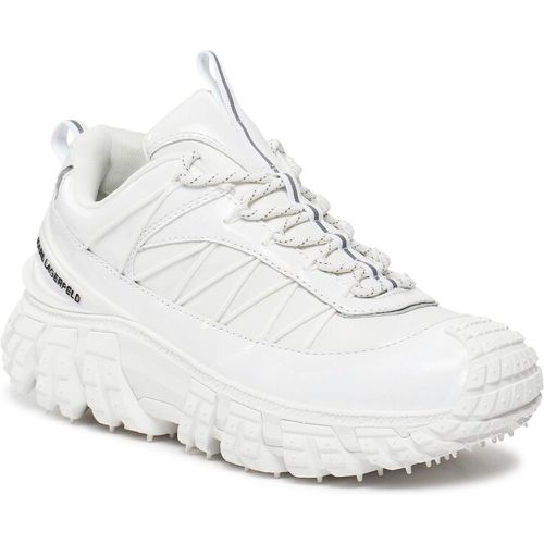 Sneakers - KL63723 White Lthr & Textile w/Silver - Karl Lagerfeld - Modalova