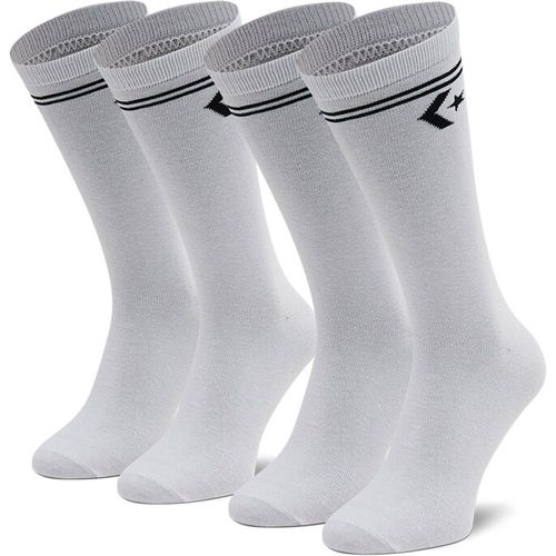 Set di 2 paia di calzini lunghi da uomo - E1025W-2020 r.43-46 Bianco - Converse - Modalova