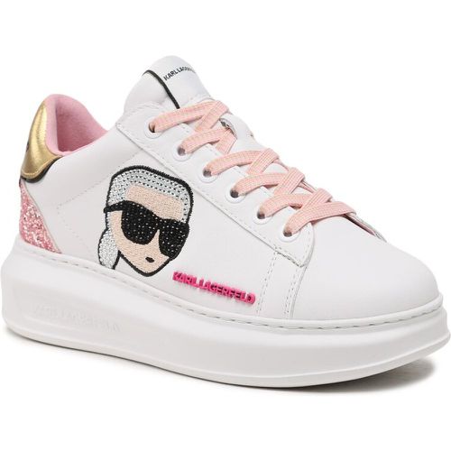 Sneakers - KL62570N White Lthr W/Pink - Karl Lagerfeld - Modalova