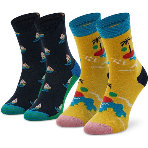 Set di 2 paia di calzini lunghi da bambini - KIIT02-6500 Multicolore - Happy Socks - Modalova
