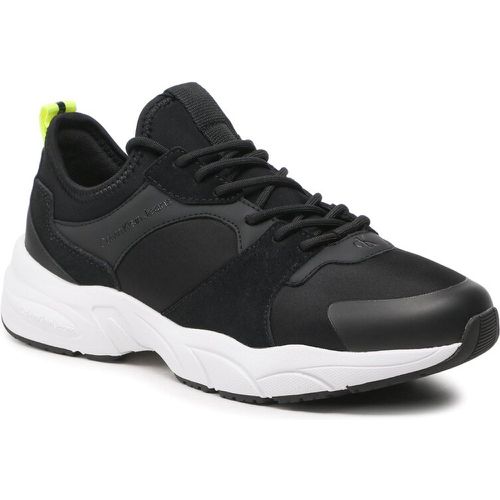 Sneakers - Retro Tennis Sock YM0YM00590 Black/Safety Yellow 00X - Calvin Klein Jeans - Modalova