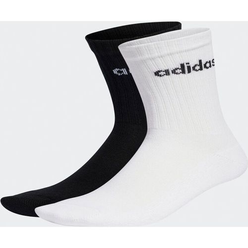 Calzini lunghi unisex - Linear Crew Cushioned Socks 3 Pairs IC1302 medium grey heather/white/black - Adidas - Modalova