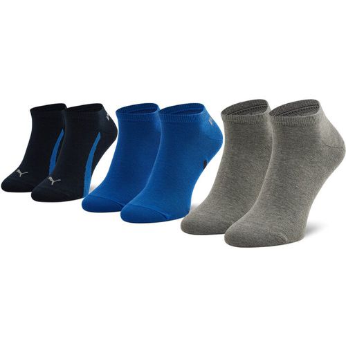 Set di 3 paia di calzini corti unisex - 907951 03 Nawy/Grey/Strong Blue - Puma - Modalova