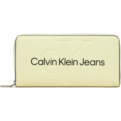 Portafoglio grande da donna - Sculpted Mono Zip Around Mono K60K607634 K60K607634 - Calvin Klein Jeans - Modalova
