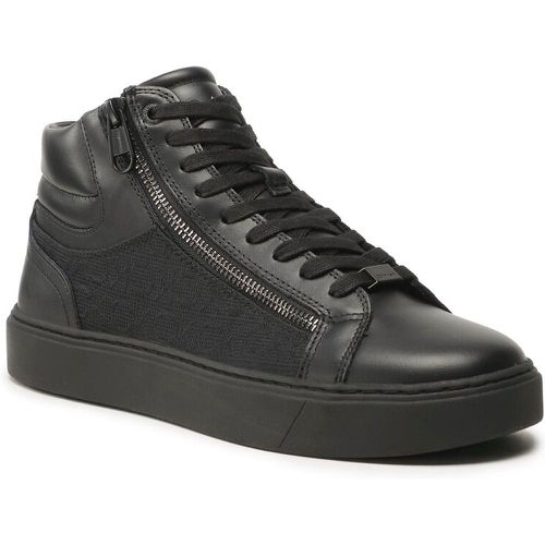 Sneakers - High Top Lace Up W/Zip Mono Jq HM0HM01014 Black Mono Jacquoard 0GK - Calvin Klein - Modalova