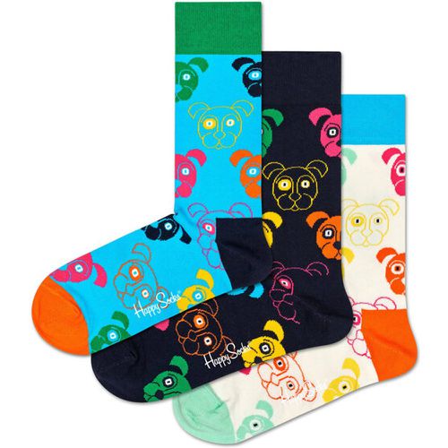 Set di 3 paia di calzini lunghi unisex - XDOG08-0150 Multicolore - Happy Socks - Modalova