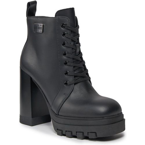 Stivaletti - Tjw High Heel Lace Up Boot EN0EN02408 Black BDS - Tommy Jeans - Modalova