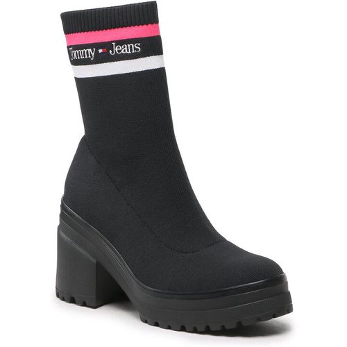 Stivaletti - Knitted Boot EN0EN02061 Black And Jewel Pink 0GJ - Tommy Jeans - Modalova