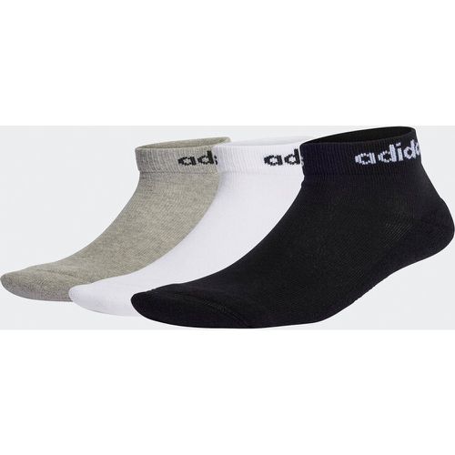 Calzini corti unisex - Linear Ankle Socks Cushioned Socks 3 Pairs IC1304 medium grey heather/white/black - Adidas - Modalova