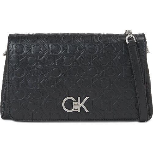 Borsetta - Re-Lock Shoulder Bag Md - Emb K60K611061 Ck Black BAX - Calvin Klein - Modalova