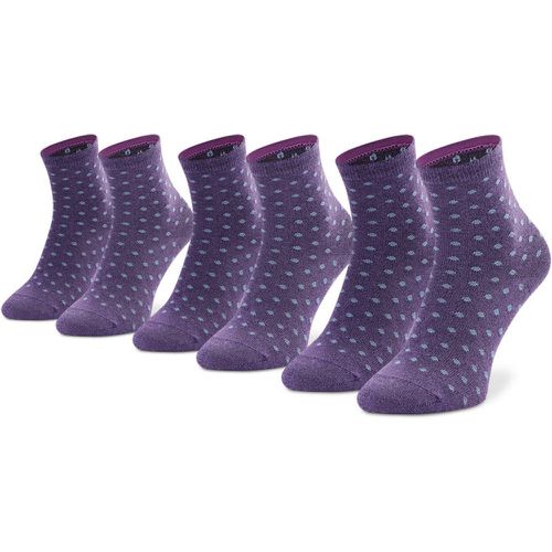 Set di 3 paia di calzini lunghi da donna - Sebby Glitter Long 17114772 Ultra Violet - Pieces - Modalova