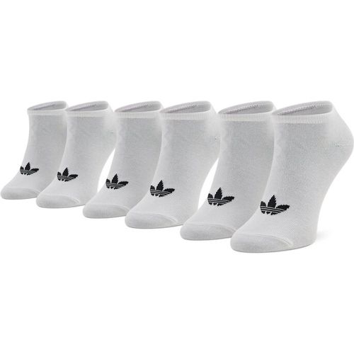 Set di 3 paia di calzini corti unisex - Trefoil Liner S20273 White/White/Black - Adidas - Modalova